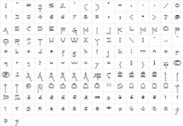 FZ JAZZY 45 HOLLOW EX Normal Character Map