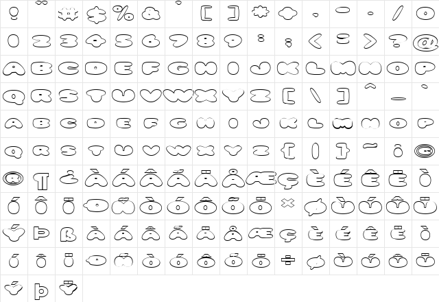 FZ JAZZY 59 HOLLOW EX Normal Character Map