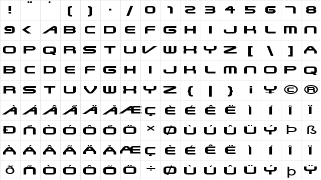 FZ JAZZY 6 EX Normal Character Map