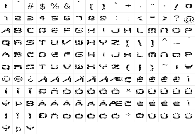 FZ JAZZY 6 HOLEY EX Normal Character Map