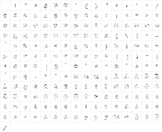 FZ ROMAN 4 SPOTTED Heavy Character Map