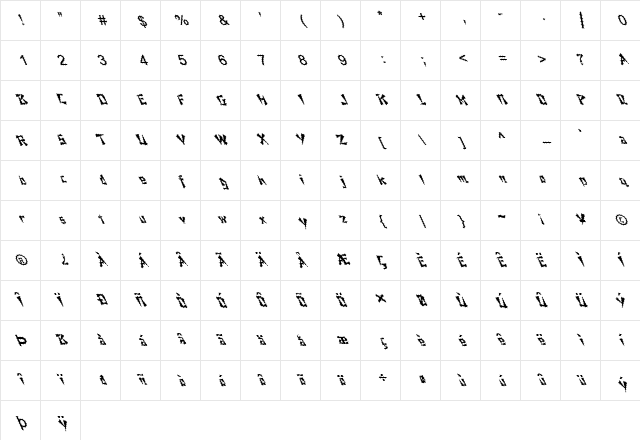 FZ UNIQUE 21 SPIKED LEFTY Normal Character Map FZ UNIQUE 21 SPIKED LEFTY Normal Character Map