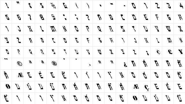 FZ UNIQUE 27 WAVEY LEFTY Normal Character Map