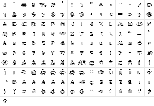 FZ UNIQUE 40 HOLLOW EX Normal Character Map