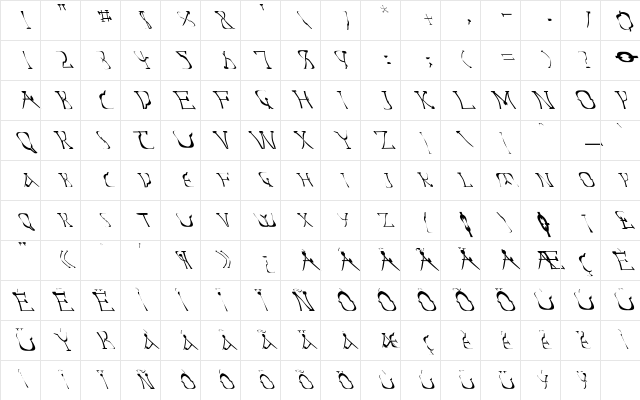 FZ WARPED 14 LEFTY Normal Character Map FZ WARPED 14 LEFTY Normal Character Map