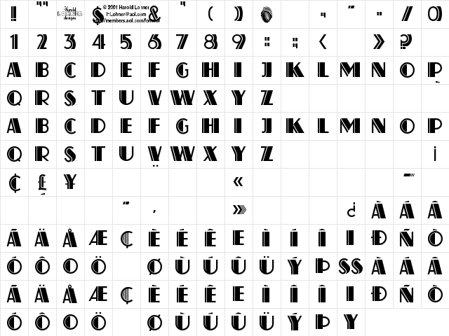 Atlas Solid Character Map