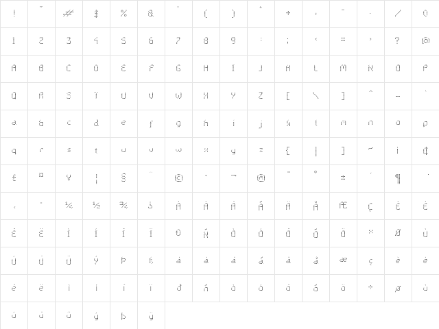 Galactica S Light Character Map