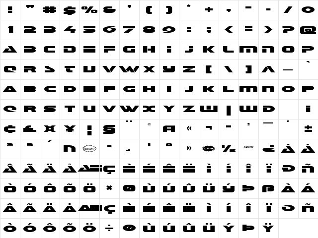 Galant Expanded Expanded Character Map Galant Expanded Expanded Character Map