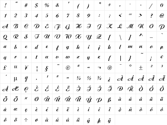 Aritus D Bold Character Map Aritus D Bold Character Map
