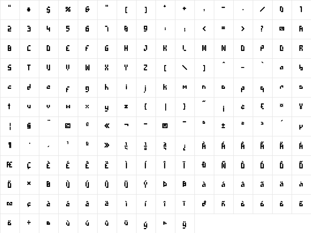 Garland Regular Character Map Garland Regular Character Map