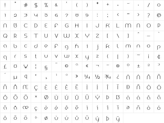 Gavitrist Bold Character Map Gavitrist Bold Character Map