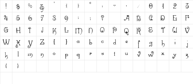 Mexacali Regular Character Map