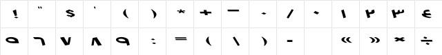 GE Wide ExtraBold ExtraBold Character Map
