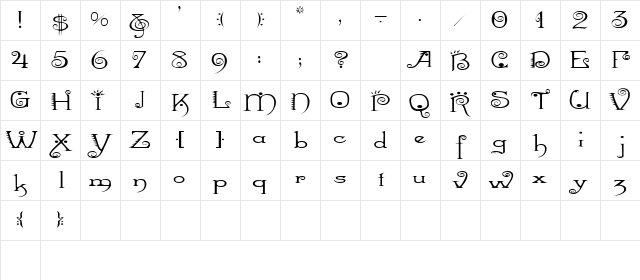 MexacaliExtended Regular Character Map