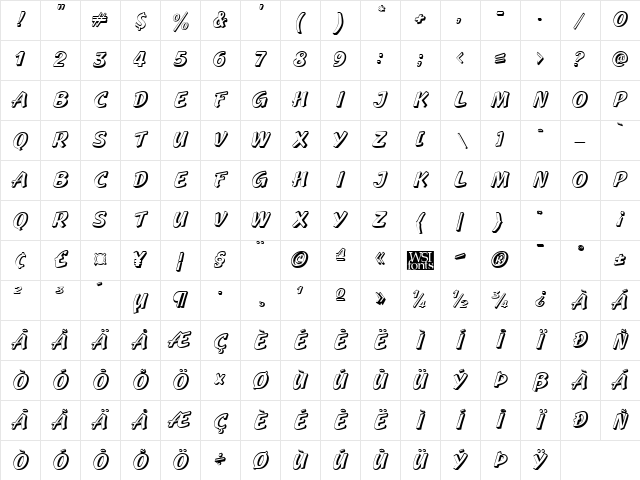 Gecko Regular Character Map