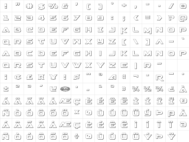 Gemina 2 3D Regular Character Map
