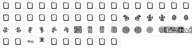 Mexican Ornaments Regular Character Map