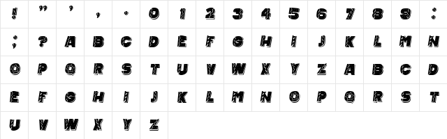 Mexican Tequila Italic Character Map