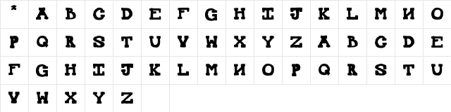 Mexican Knappett Regular Character Map