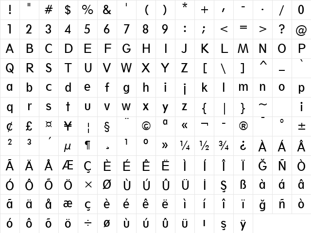 Geometr212 BkCn BT Book Character Map Geometr212 BkCn BT Book Character Map