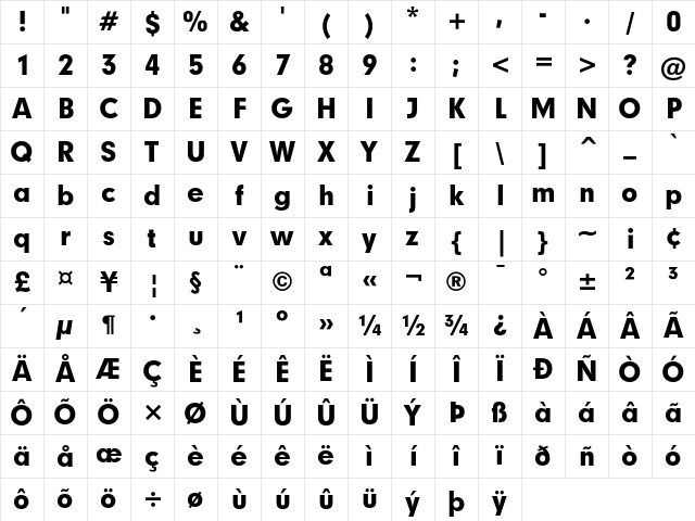 Geometric 706 Black Character Map