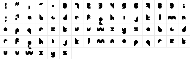 geotype Regular Character Map geotype Regular Character Map