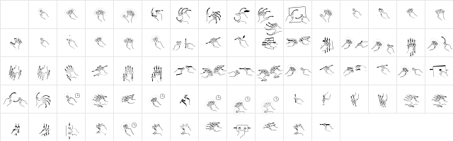 Gesture Glyphs Character Map Gesture Glyphs Character Map