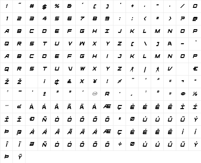 Ghost Clan Condensed Italic Condensed Italic Character Map Ghost Clan Condensed Italic Condensed Italic Character Map