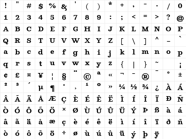 Ghostlight Semibold Character Map Ghostlight Semibold Character Map