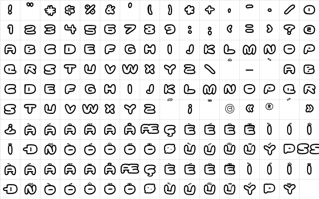 Ghostmeat Regular Character Map Ghostmeat Regular Character Map