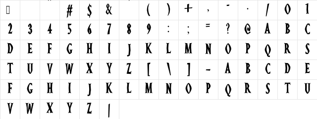 Ghostz Regular Character Map Ghostz Regular Character Map