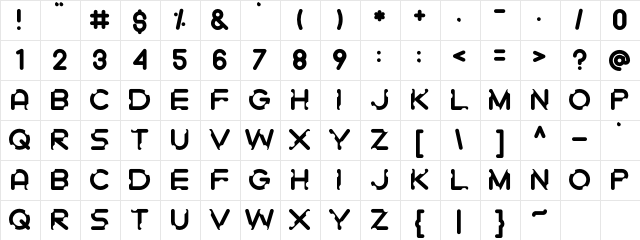 Gigigit Font Regular Character Map