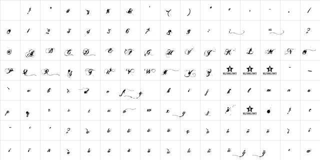 Aenima Regular Character Map Aenima Regular Character Map