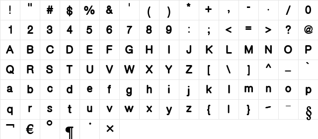 GIST-TMOTChanakya Bold Character Map GIST-TMOTChanakya Bold Character Map