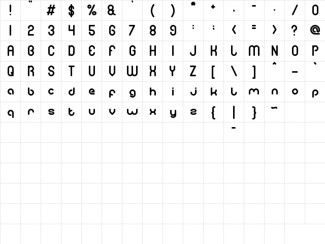 gitchgitch Regular Character Map gitchgitch Regular Character Map