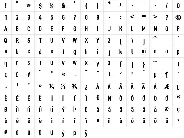 Give A Hoot BlkExt Character Map