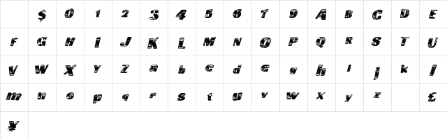 GoingFast Regular Character Map GoingFast Regular Character Map