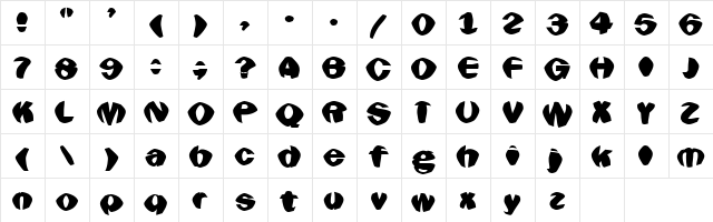 Goldfish Regular Character Map