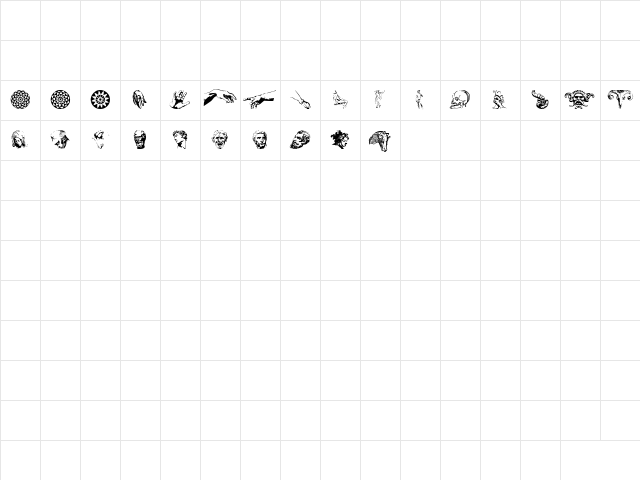 Michelangelo Extras Character Map