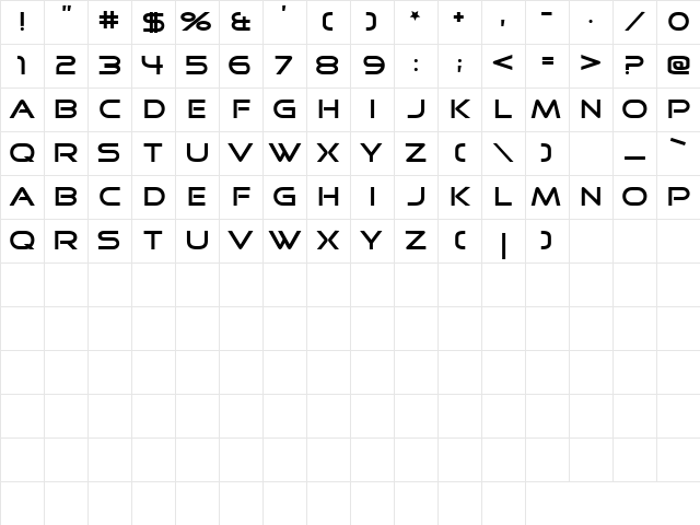 Good Times Regular Character Map