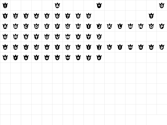Michotulip Regular Character Map
