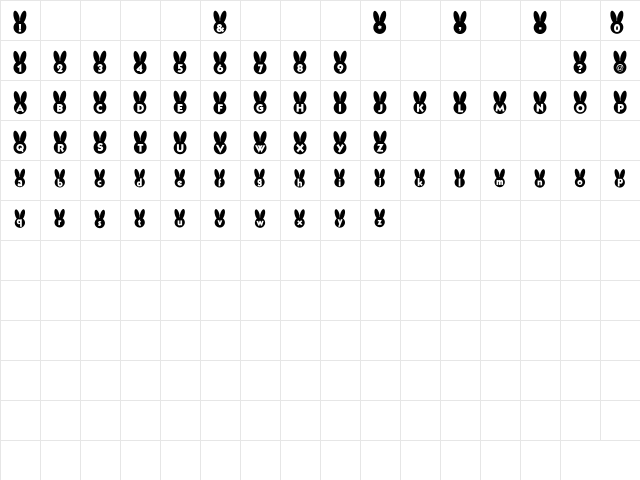 Michousa1 Regular Character Map