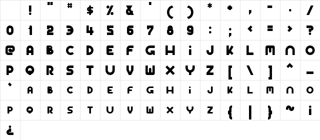 Gorgonzolla Regular Character Map Gorgonzolla Regular Character Map