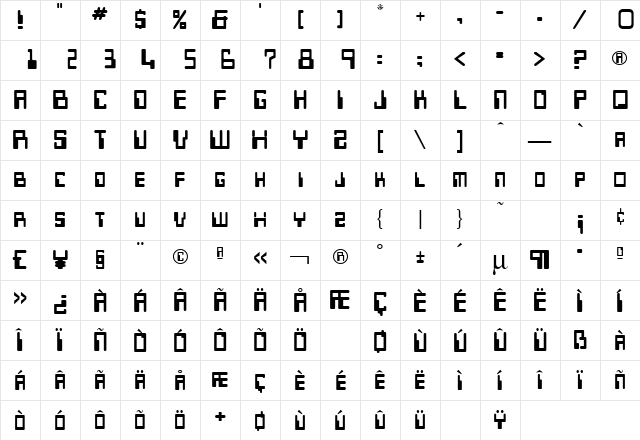 Micr Regular Character Map Micr Regular Character Map