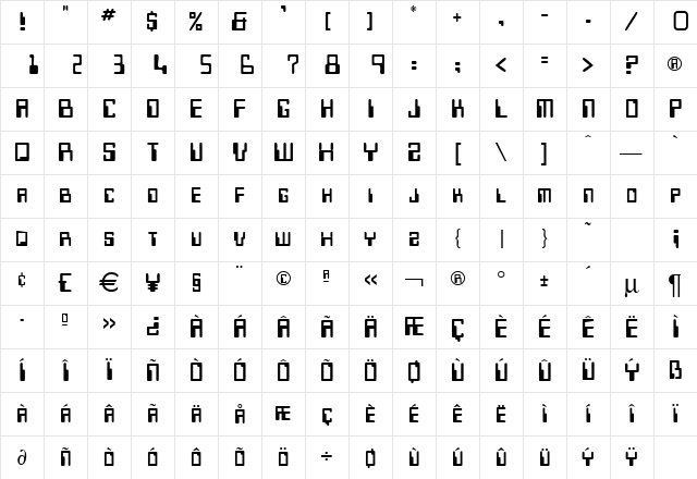 Micr Regular Character Map Micr Regular Character Map