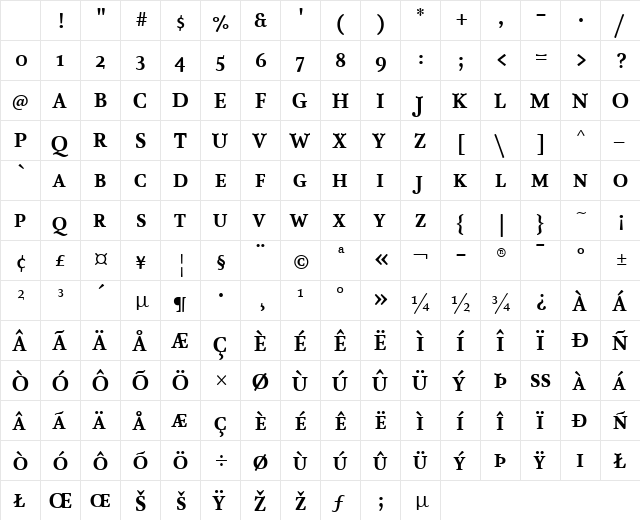 AtmaSerif-BoldRomanQC Regular Character Map AtmaSerif-BoldRomanQC Regular Character Map