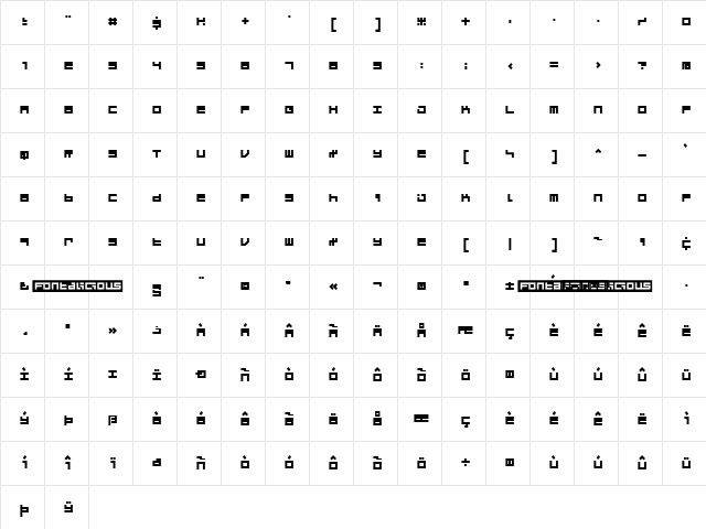 Micro Regular Character Map Micro Regular Character Map