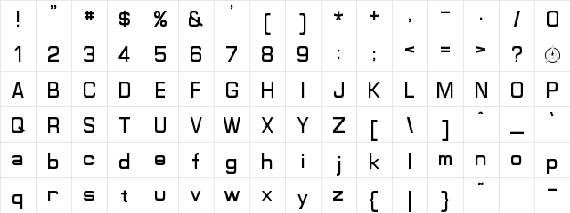 Microgramma Trek Regular Character Map Microgramma Trek Regular Character Map