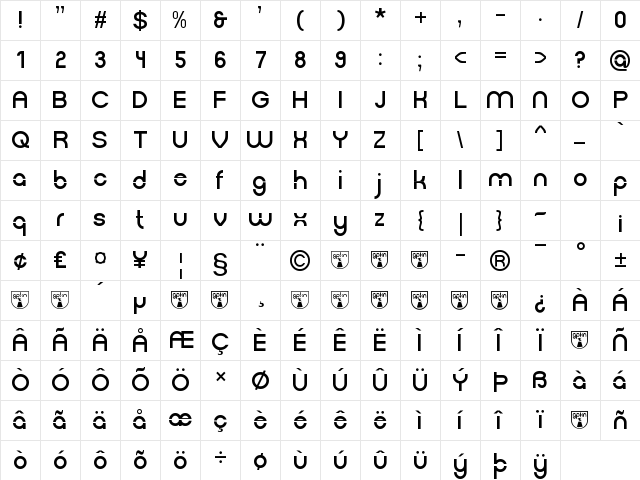 gpkn Regular Character Map gpkn Regular Character Map