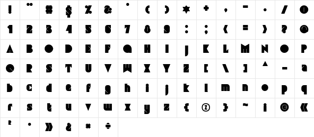GRAFIKA TYPE.3 Regular Character Map
